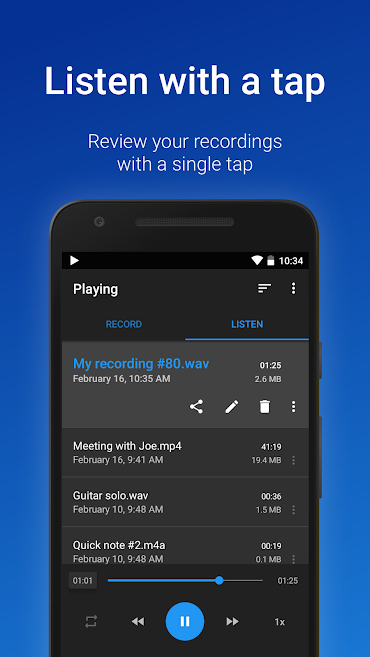 دانلود Easy Voice Recorder Pro 2.7.1 &ndash; برنامه ضبط صدا قدرتمند