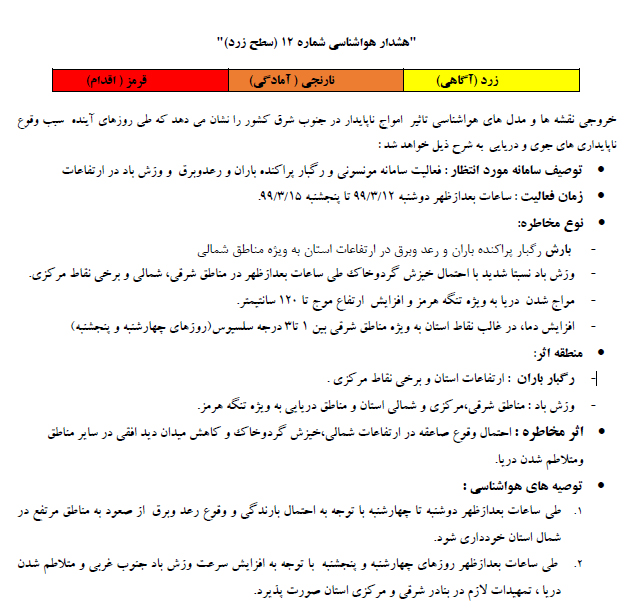 رگبار باران و رعد و برق در ساعات بعد از ظهر/ وزش باد و گردخاک در برخی مناطق استان