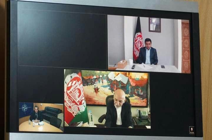 گفتگوی اشرف غنی و نماینده غیر نظامی جدید ناتو در افغانستان