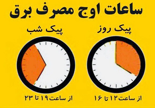 ساعات پیک مصرف برق ساعات پیک مصرف برق