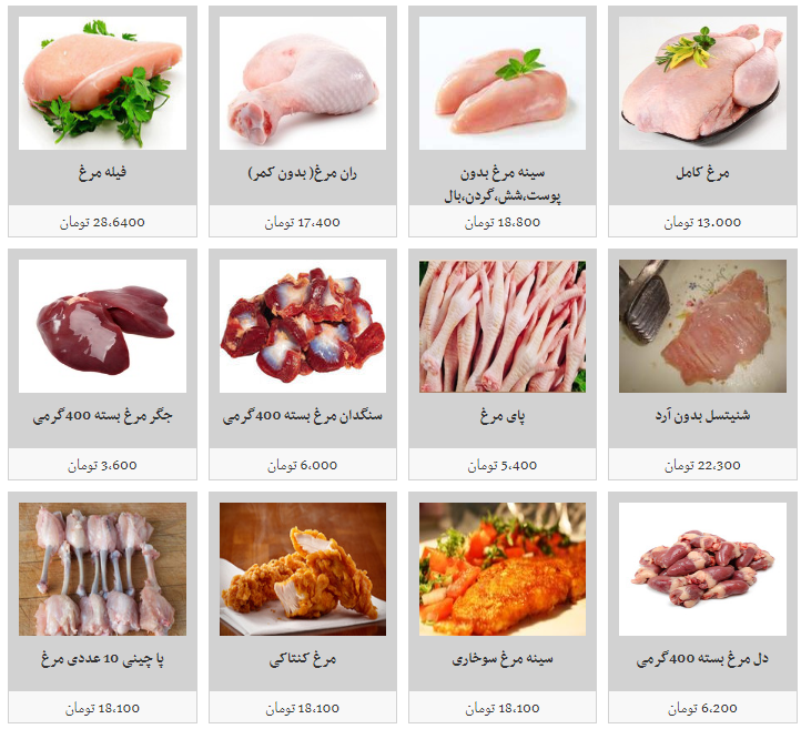 نرخ جدید هر کیلو گوشت مرغ در میادین میوه و تره بار