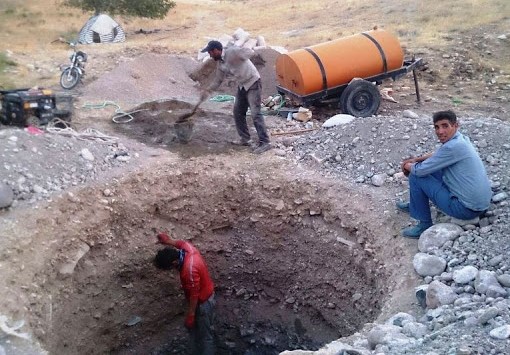 حفر چاه آشامیدنی در روستای کل کل علیا