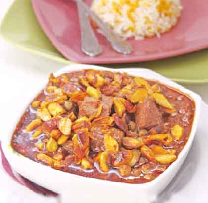 خورش پسته مقوی و خوشمزه + طرز تهیه