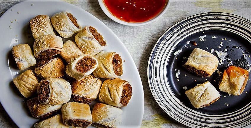 رول عدسی با خمیر یوفکا  + طرز تهیه