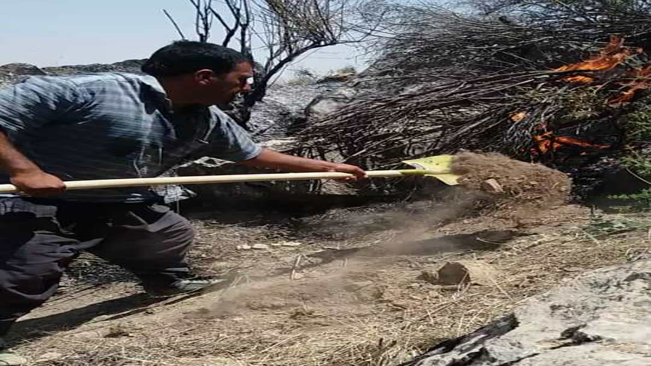 مهار آتش سوزی در ارتفاعات راشک و ممو بخش بانش بیضا