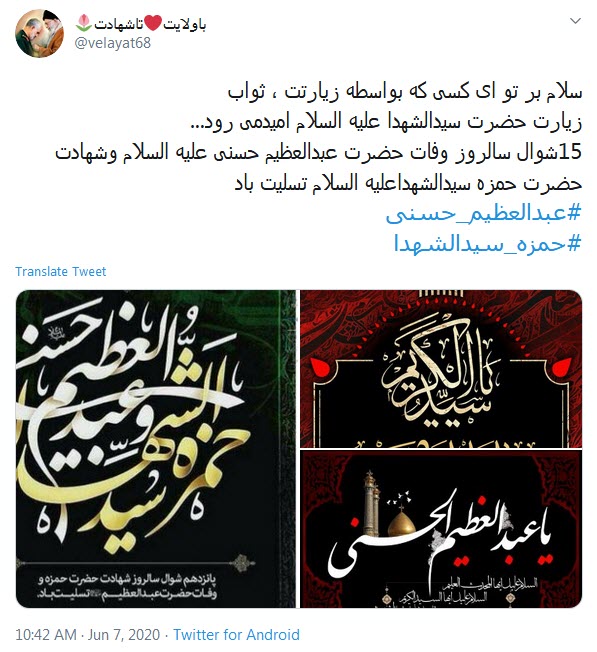 ما را وصال کرب و بلا گر نصیب نیست؛ هستیم پس دخیل تو یا سیدالکریم