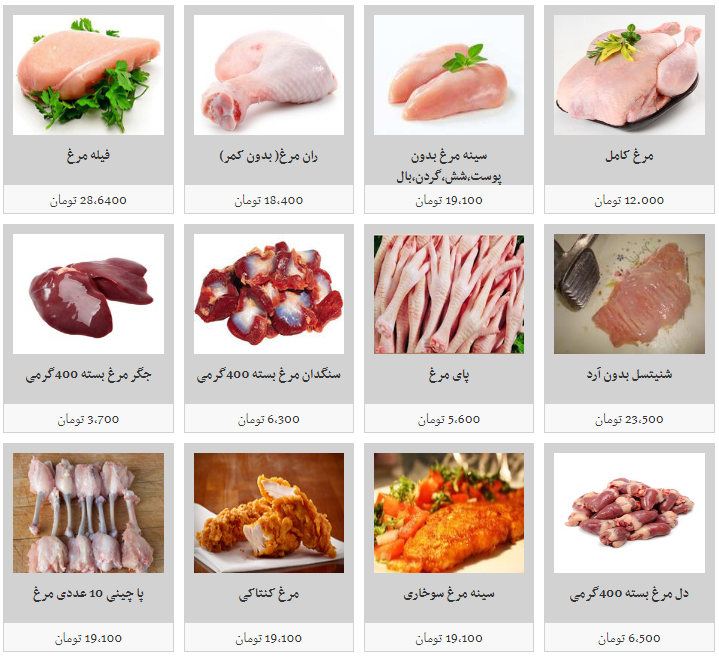 نرخ مصوب هر کیلو گوشت مرخ در میادین میوه و تره بار چقدر است؟