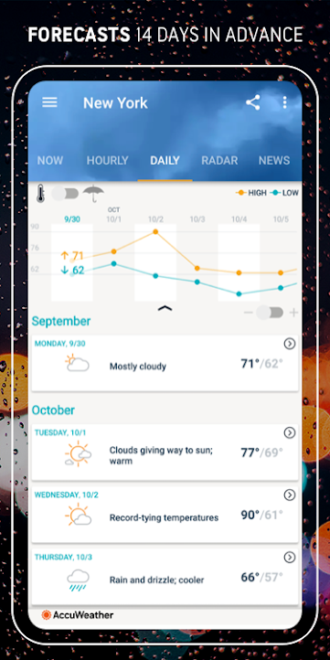 دانلود برنامه AccuWeather Platinum دانلود برنامه AccuWeather Platinum