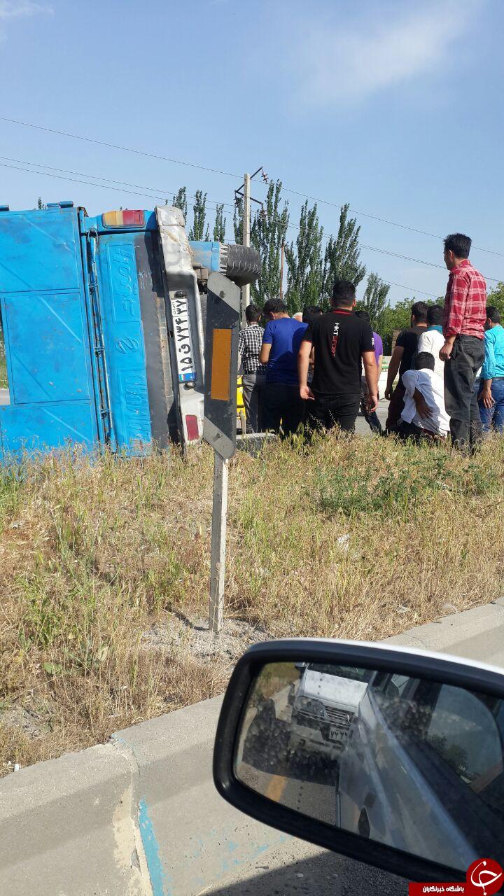 چپ کردن نیسان در جاده ارومیه + تصاویر
