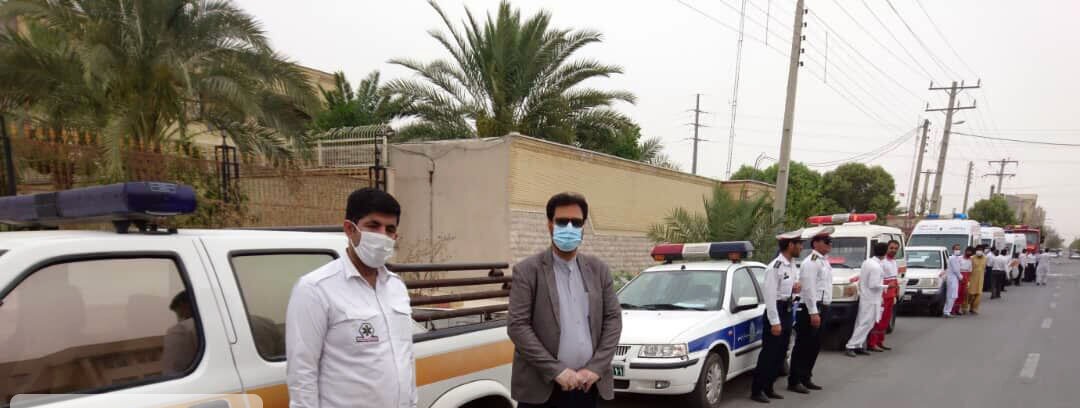 کارناوال اطلاع رسانی کرونا در ایرانشهر