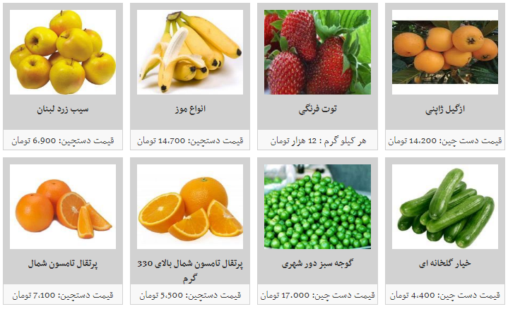 نرخ مصوت هر کیلو میوه دستچین در میادین میوه و تره بار