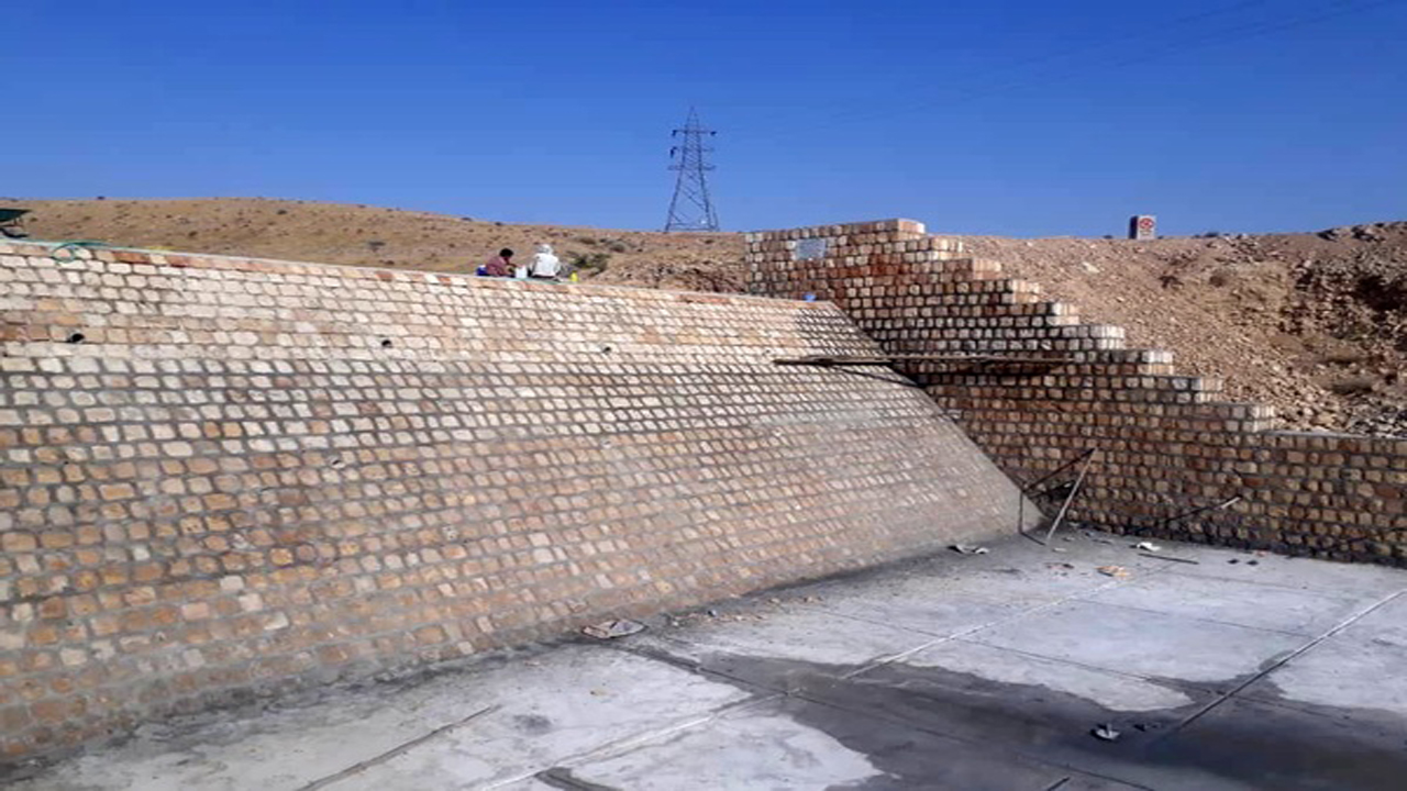 پایان عملیات اجرای طرح کنترل سیلاب در روستای چهار طاق لامرد