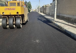 آغاز عملیات آسفالت ریزی در خیابان‌های بستان