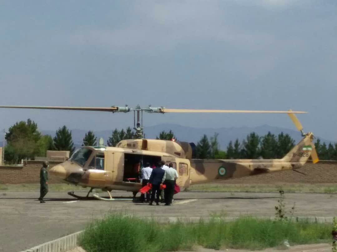 اورژانس هوایی برای انتقال مصدوم به راین پرواز کرد