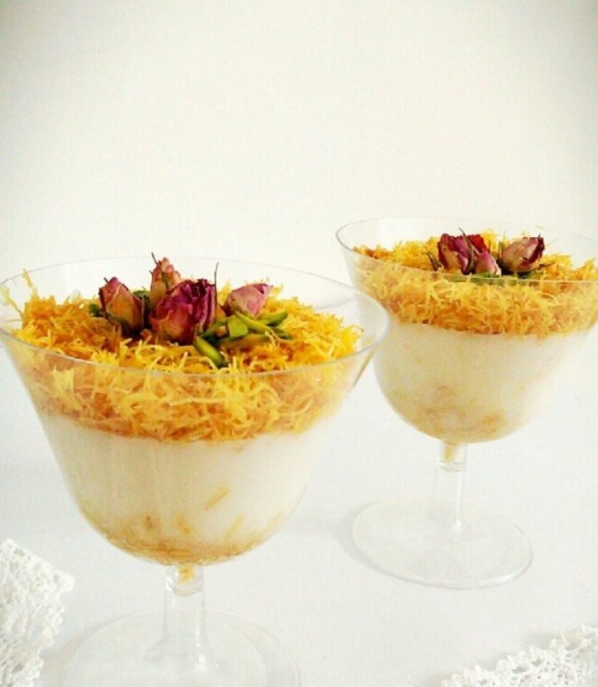 طرز تهیه دسر خوشمزه و آسانی که با کادایف تهیه می&zwnj;شود