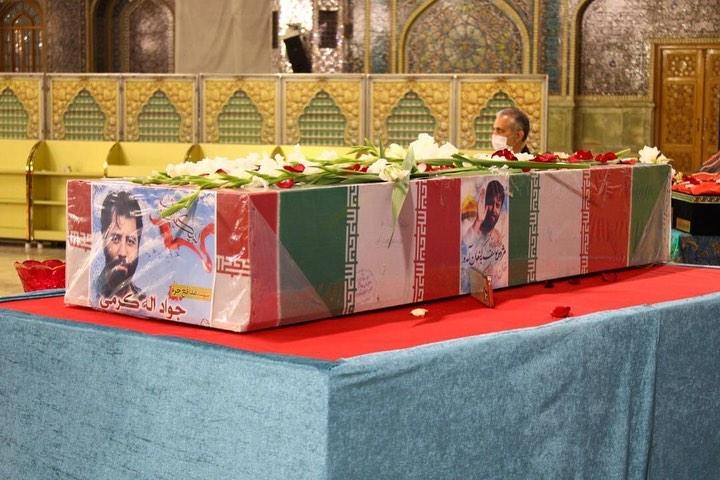 تشییع پیکر شهید الله کرم به همراه فرزندانش در حرم رضوی تشییع پیکر شهید الله کرم به همراه فرزندانش در حرم رضوی