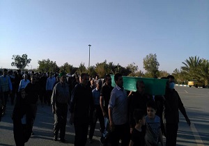 تشییع پیکر مادر شهید کریمیان در بافق