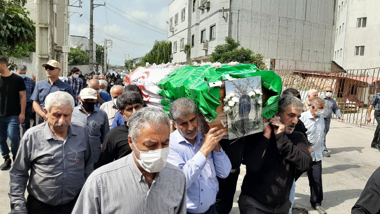 تشییع پیکر جانباز شهید اسفندیار افتاده در قائم شهر