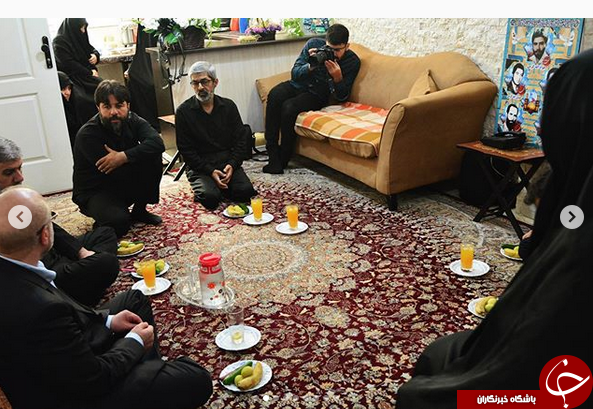 دیدار رئیس مجلس از مادر شهید جواد الله کرمی