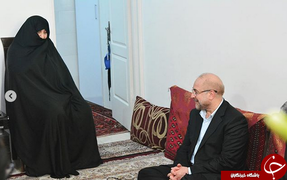 دیدار رئیس مجلس از مادر شهید جواد الله کرمی