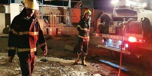 مهار آتش سوزی در شهرک صنعتی هرات