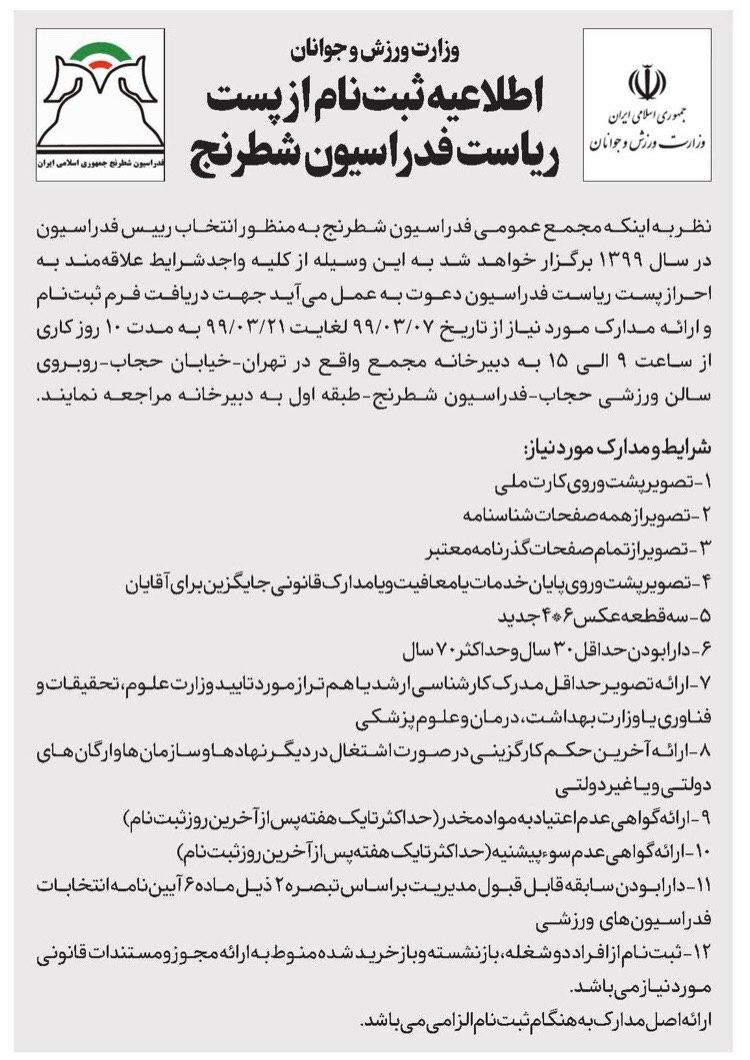 فدراسیون شطرنج در دام حاشیه&zwnj;ای جدید از جنس تضییع حق