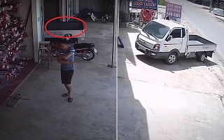 صحنه‌ای خطرناک از سرگردانی کامیونت بدون راننده در خیابان