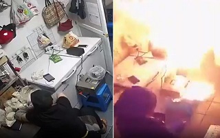 آتش گرفتن ناگهانی باتری هنگام شارژ