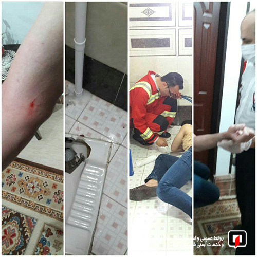 نجات یک کودک و یک مرد در رشت