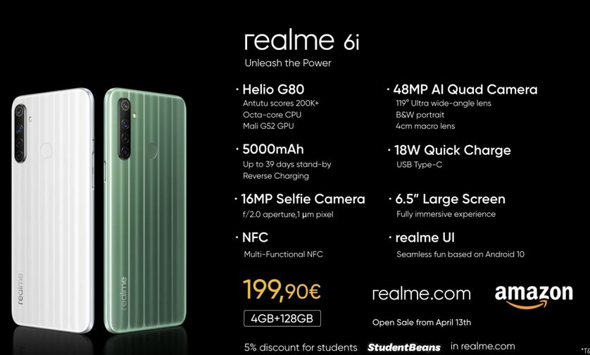 تلفن هوشمند Realme 6s با تراشه Helio G90T رونمایی شد