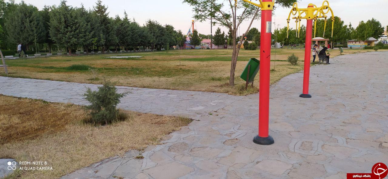 خشک شدن فضای سبز پارک اللرباغی در بهار! + تصاویر