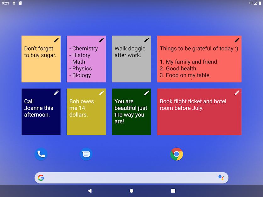 دانلود Sticky Notes Widget 12 &ndash; اپلیکیشن ایجاد یادداشت&zwnj;های چسبان