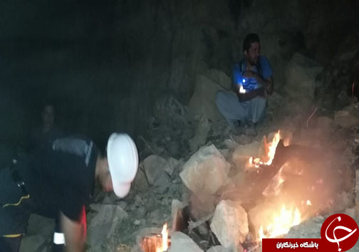 رعد و برق کوه&zwnj;های تنگ چوگان را به آتش کشید/آتش مهار شد + تصاویر