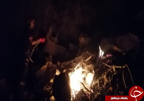 رعد و برق کوه&zwnj;های تنگ چوگان را به آتش کشید/آتش مهار شد + تصاویر