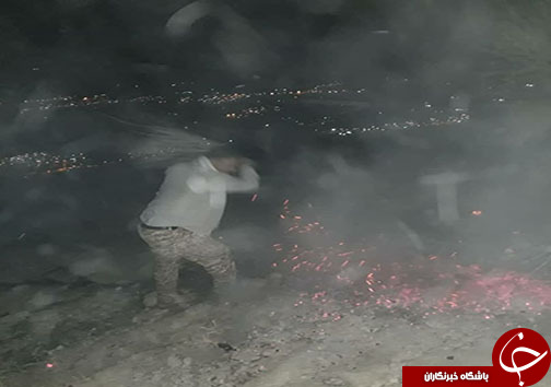 رعد و برق کوه&zwnj;های تنگ چوگان را به آتش کشید/آتش مهار شد + تصاویر