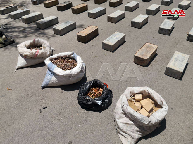 کشف مقادیر بسیاری از سلاح&zwnj;های ساخت غرب در جنوب دمشق + تصاویر