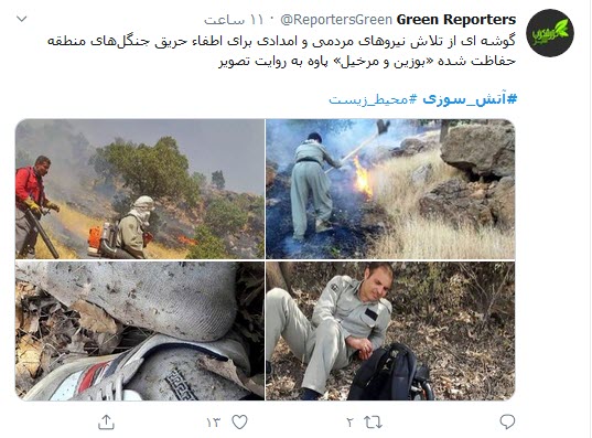 &zwnj;می&zwnj;سوزیم تا زمانی که آتش اجنبی به جان جنگل&zwnj;هایمان نیفتد!؛ جان دادند تا زاگرس نمیرد