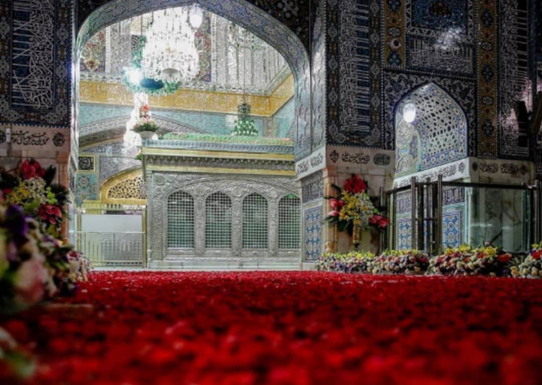 مسیر بهشت تا خانه شاه خراسان گلباران شد