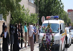 پیکر شهید مدافع سلامت درمریوان تشییع شد