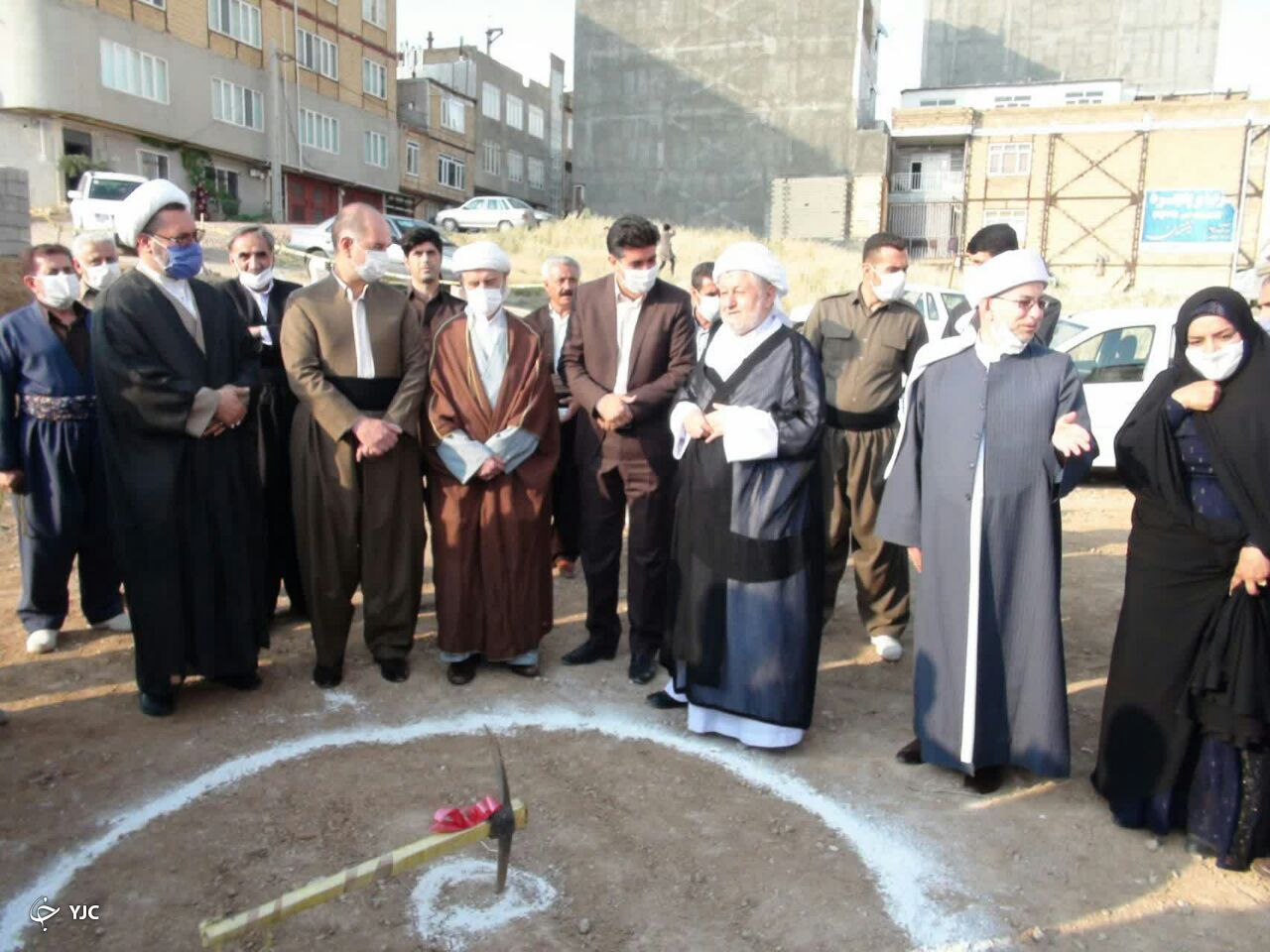 کلنگ احداث مسجد قدس جوانرود به زمین زده شد
