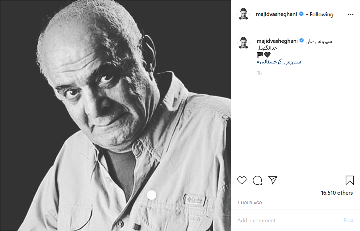 هاشم خان &laquo;متهم گریخت&raquo; به آسمان&zwnj;ها رفت/ واکنش چهره&zwnj;های معروف هنری به فوت سیروس گرجستانی
