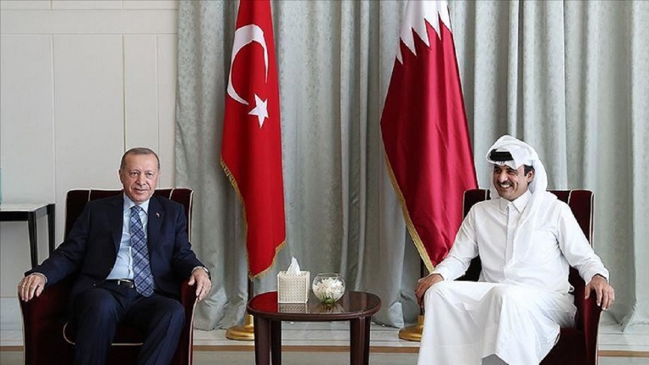 دیدار رئیس جمهور ترکیه با امیر قطر