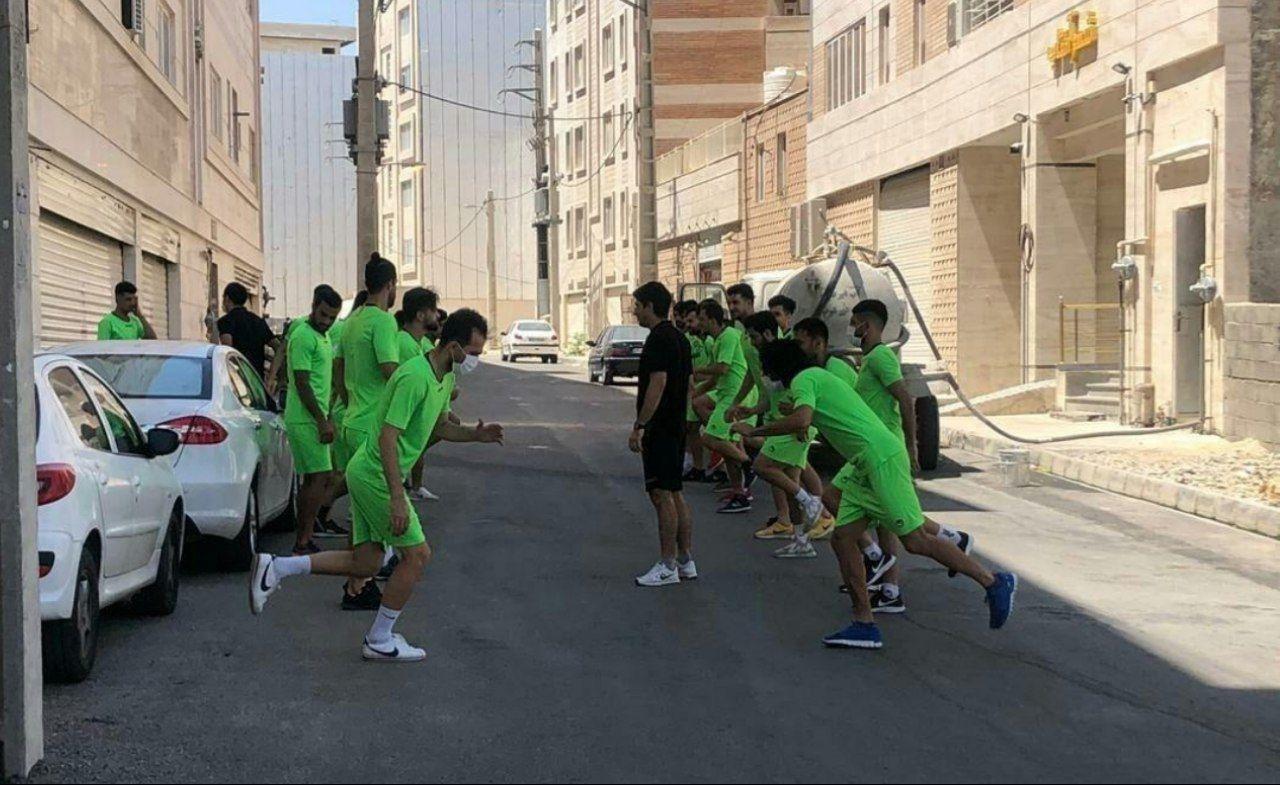 تمرین عجیب بازیکنان لیگ برتری در خیابان