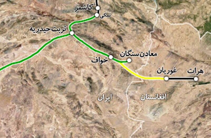 افغانستان از طریق راه آهن ایران به آب های آزاد متصل می شود