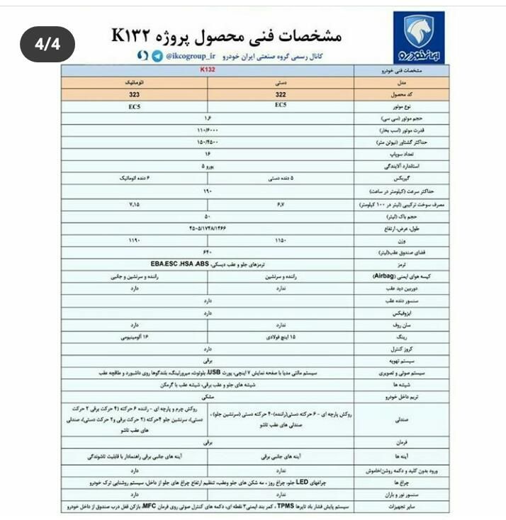 محصول K۱۳۲ ایران خودرو را بیشتر بشناسید محصول K۱۳۲ ایران خودرو را بیشتر بشناسید