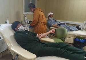 اهدای خون کارکنان سپاه بیت المقدس کردستان