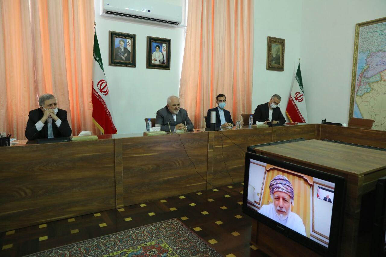 رایزنی ویدئو کنفرانسی ظریف با یوسف بن علوی