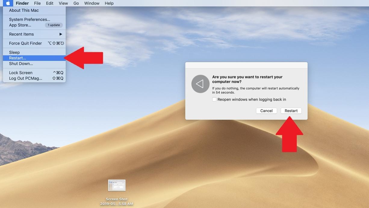 تنظیمات کارخانه macOS