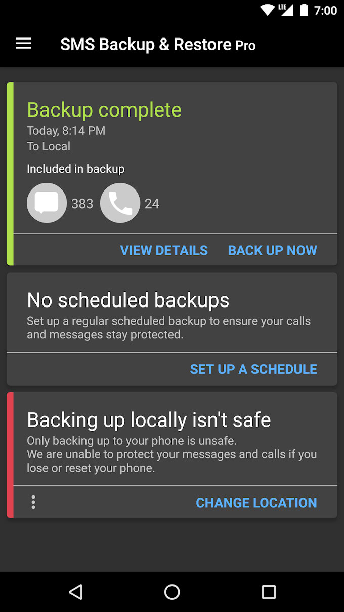 دانلود SMS Backup 3.0.0.6 &ndash; اپلیکیشن پشتیبان&zwnj;گیری پیامک&zwnj;ها