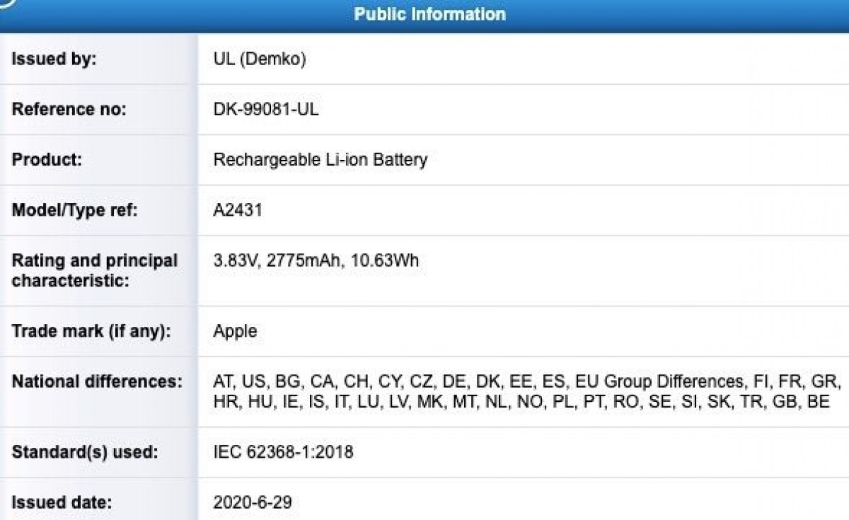 مشخصات باتری&zwnj;های سری iPhone 12 اپل فاش شد